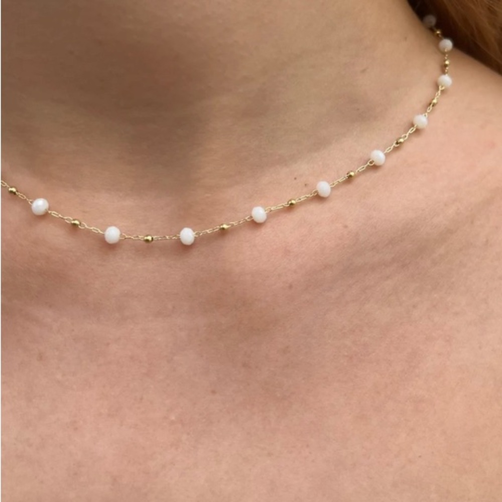 Brandy Melville Copper White Studded Necklace